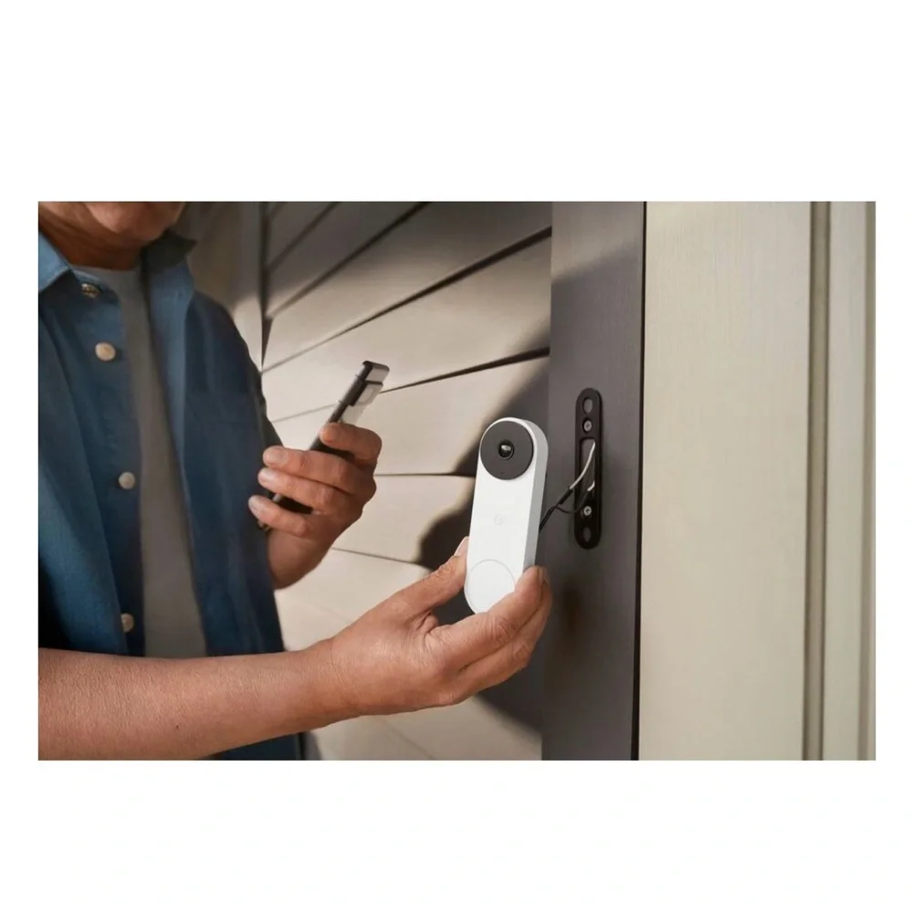 Google - Nest Doorbell Wired (2nd Generation) - Snow